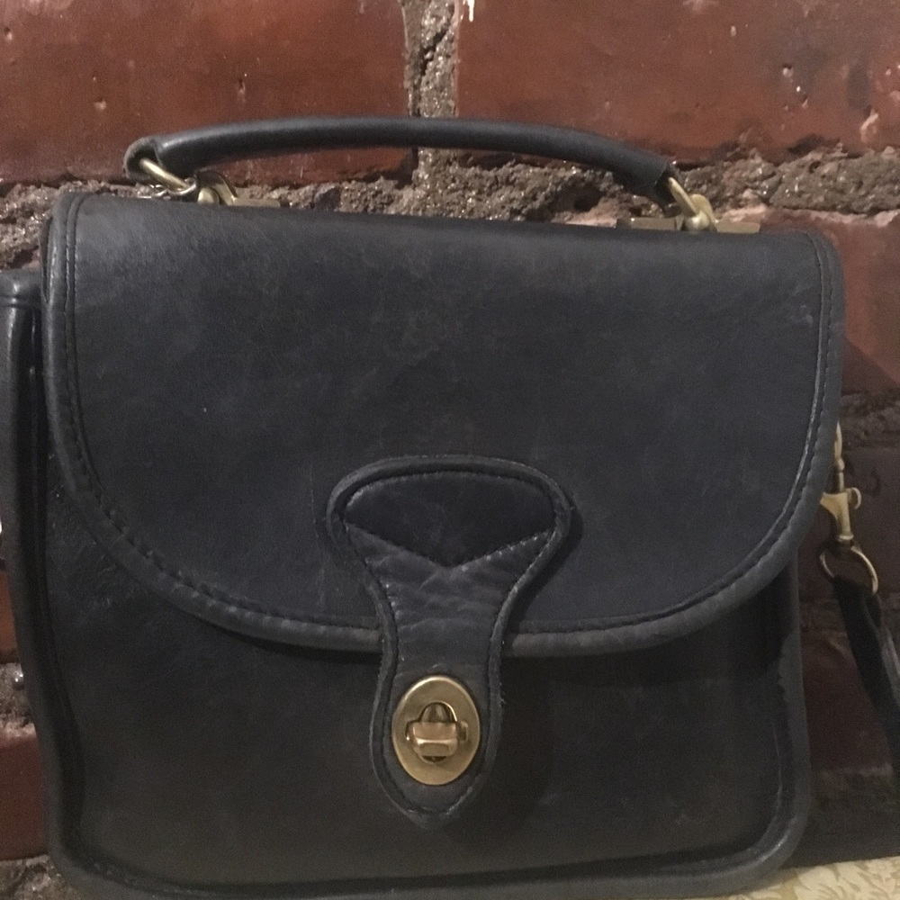 Jack Georges black leather cross body bag